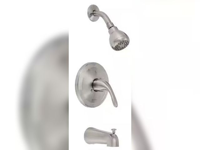 Lot 49-5575022 - Glacier Bay Builders Single Handle 1-Spray Tub and Shower Faucet 1.8 GPM in Brushed Nickel (Valve In...