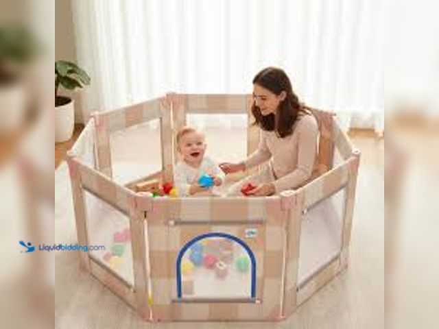 Lot 49-3565864 - Tiny Marvels Baby Playpen, 50 x 50 in Play Pen for Babies and Toddlers, Foldable Baby Playpen, Play ...