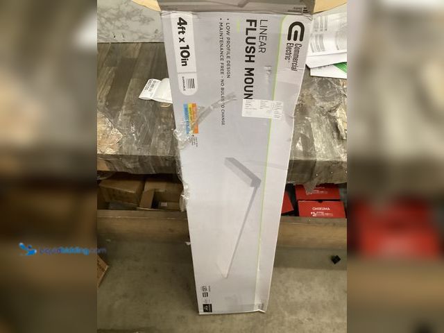 Lot 49-5407150 - Commercial Electric 4 ft. x 10 in. Modern LED Kitchen Light Flush Mount Ceiling Light 4200LM 46W Adj...