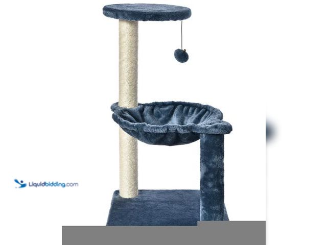 Lot 49-1625837 - Vibrant Life 3-Level Cat Tower with Hammock, Blue, 26.7", Model # 00194346211272, Unused, Has attach...