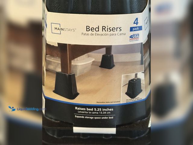 Lot 49-1911399 - New Mainstays Bed Risers Black Plastic Bed Risers Lot of 10 - New - 5.25" bed risers