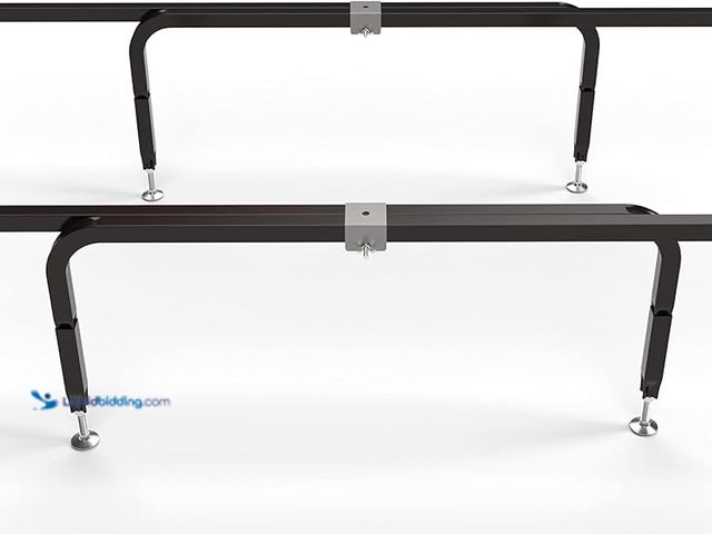 Lot 49-5484510 - Bed Slats Center Support System | Adjustable Length & Height Tubular Steel with 4 Legs | Fits Full, ...