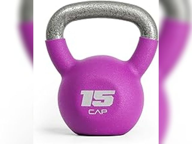 Lot 49-5483788 - 15 LB CAP Barbell Cast Iron Kettlebell, coated. Model: 702556083185. Used