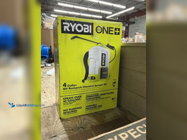Lot 49-5413204 - RYOBI
ONE+ 18V Cordless Battery 4 Gal. Backpack Chemical Sprayer with 2.0 Ah Battery and Charger Us...