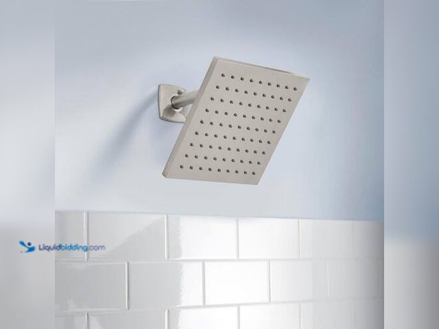Lot 49-3616702 - Glacier Bay Modern 1-Spray Pattern 8 in. Single Wall Mount Fixed Rain Shower Head - Unused SKU # 100...