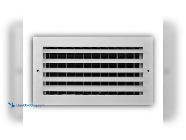 Lot 49-3613890 - (2-Pack) Everbilt 12"x6" Aluminum Adjustable 1-Way Curved Blade Wall/Ceiling Registers, White, Unuse...