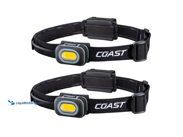 Lot 49-3616643 - Coast Set of (2) RL10 560 Lumen Battery Powered LED Headlamp - Unused UPC: 015286314703  Ref#BIN0716