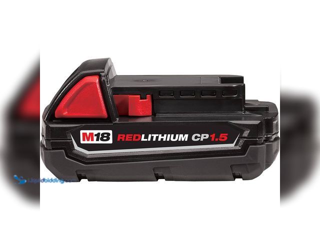 Lot 49-5435534 - Milwaukee
M18 18-Volt Lithium-Ion Compact Battery Pack 1.5Ah (tested works) Unused