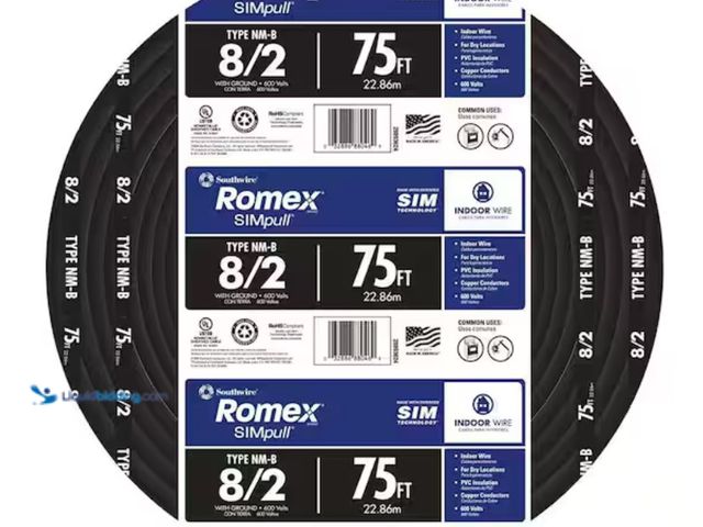 Lot 49-2001559 - Southwire 75 ft. 8/2 Stranded Romex SIMpull CU NM-B W/G Wire, Model # 28893624, Unused.   Ref#BIN052...