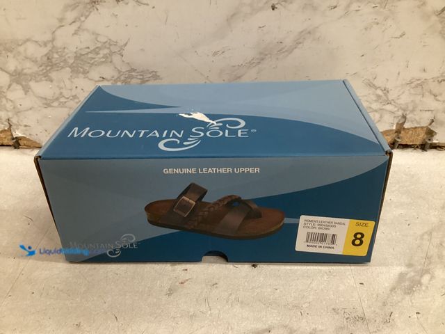 Lot 49-5579990 - Mountain Sole Womens Leather Sandal, (Brown) Style: 990458305, Size 8, Unused