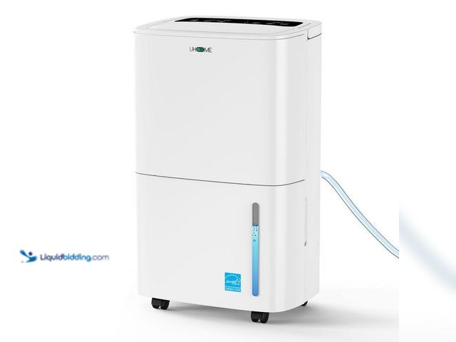 Lot 49-5509934 - Edendirect 150 pt. 7,000 sq.ft. Dehumidifier in. White with Pump, Drain Hose and Bucket for Basement...