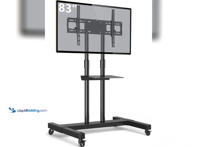 Lot 49-5544540 - TAVR Furniture Mobile TV Stand Rolling TV Cart Floor Stand with Mount on Lockable Wheels Height Adju...