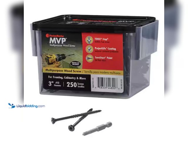 Lot 49-2001594 - Lot of (2) 250-packs FastenMaster #10 x 3 in. Torx TTAP Drive SureSink Flat Head MVP Multipurpose Wo...