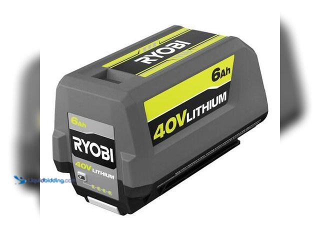 Lot 49-5553367 - RYOBI 40V Lithium-Ion 6.0 Ah High Capacity Battery Model # OP4060A1 UNUSED.