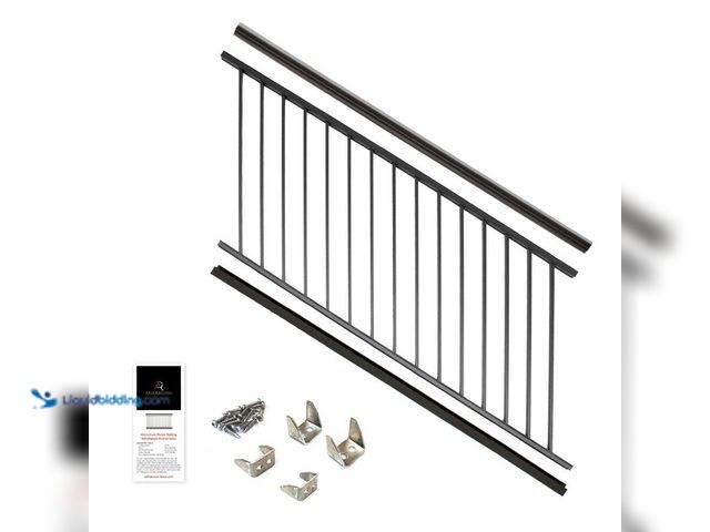 Lot 49-5424307 - Aria Railing
36 in. x 69.43 in. Black Powder Coated Aluminum Preassembled Deck Stair Railing