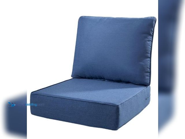 Lot 49-1569409 - Elastic, Sky Blue, Extra Large, Outdoor Chair Cushion, 24.25 x 22.5 x 6, Model # B0FP284J2C, Slightl...