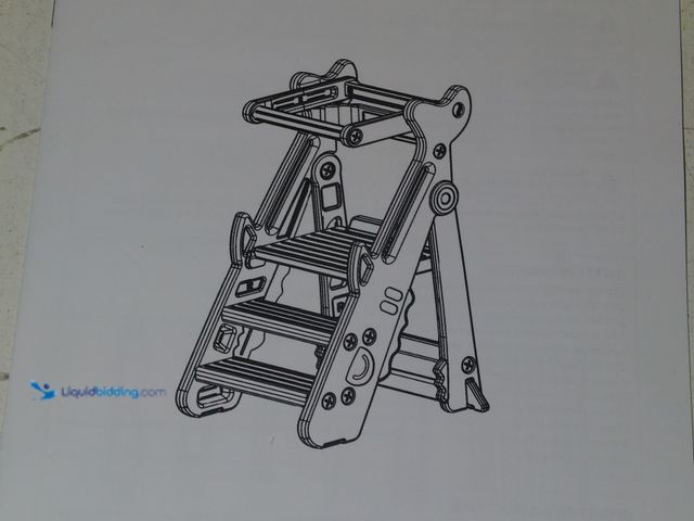 Lot 49-3431442 - VBABY Foldable Standing Tower Stepping Stool, White/Grey, Model# STY-1, Unused  Ref#CRS0114