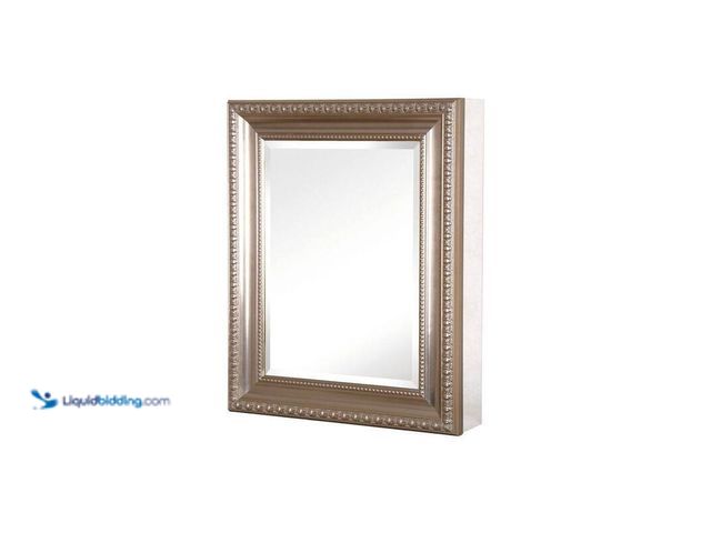 Lot 49-5412574 - Glacier Bay 24 in. W x 30 in. H Rectangular Medicine Cabinet with Mirror, Model # SP4596, Unused, Sc...