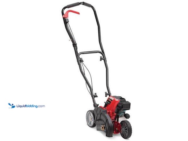 Lot 49-5546797 - Troy-Bilt 9 in. 30 cc 4-Stroke Gas Walk-Behind Edger Model # TBE304 unused. Powers on. Has compressi...