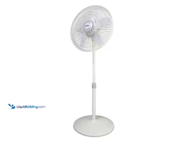 Lot 49-2000333 - Air King 18 in. 3 Speed Oscillating Pedestal Fan with Adjustable Height, Commercial Grade Air Moveme...
