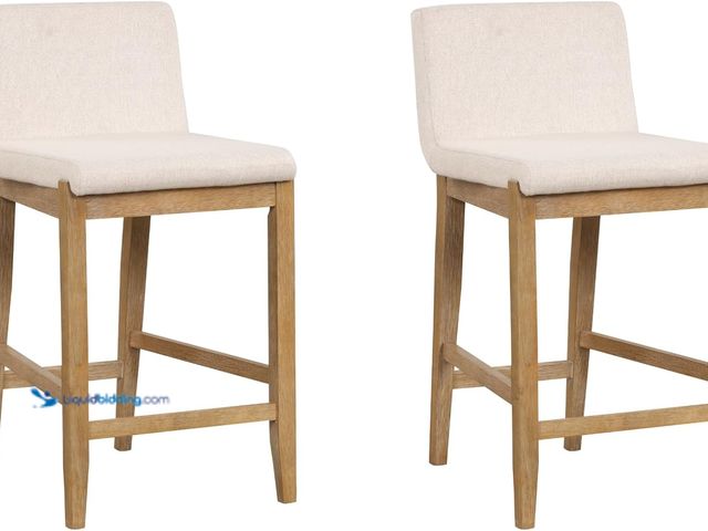 Lot 49-3562117 - Nathan James Gracie Modern Counter Height Bar Stool with Back, Counter Stool Upholstered Chair with ...