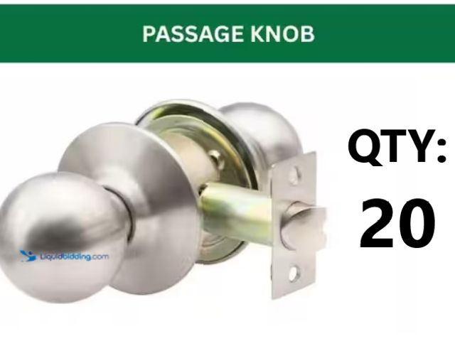 Lot 49-3639258 - QTY: (20) Light-Duty Commercial/Residential Cylindrical Door Knob, GLC Series, Grade 3 Passage Hall/...