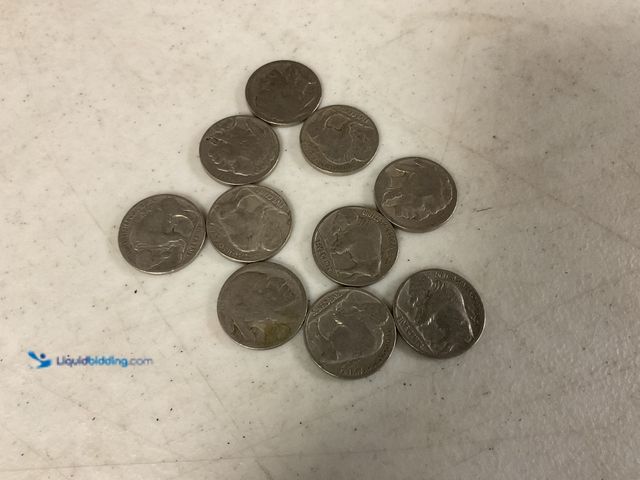 Lot 49-1505658 - LOT OF 10 VINTAGE BUFFALO NICKELS VARIOUS YEARS #COINS1211