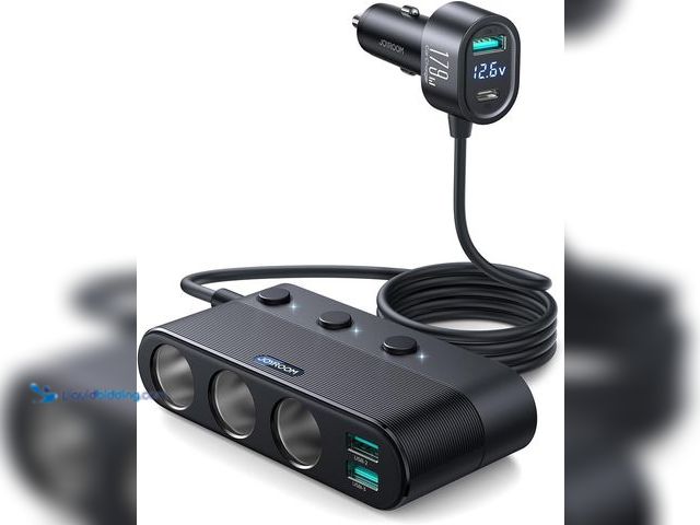 Lot 49-3528823 - [2025 Upgraded] 7 in 1 Cigarette Lighter Adapter, JOYROOM 179W Car Charger Adapter with PD30W Charge...