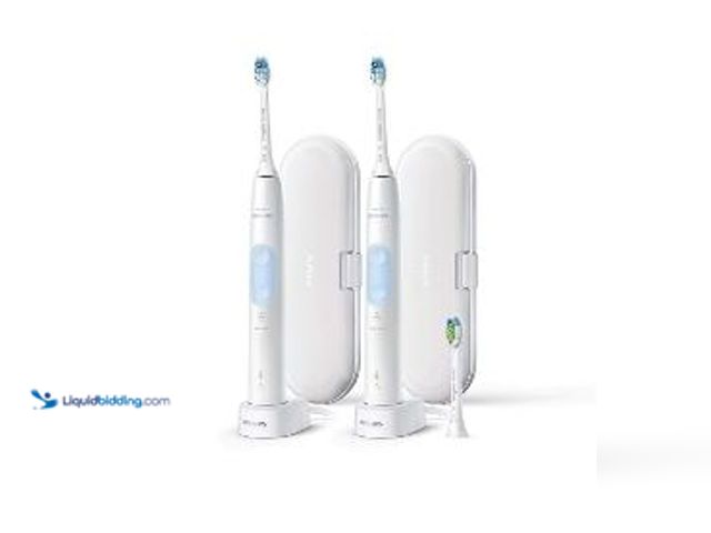 Lot 49-1625215 - Sonicare Protective Clean Rechargeable Toothbrushes 2 Handless 3 Brush Heads & 2 Travel Case & 2 Cha...