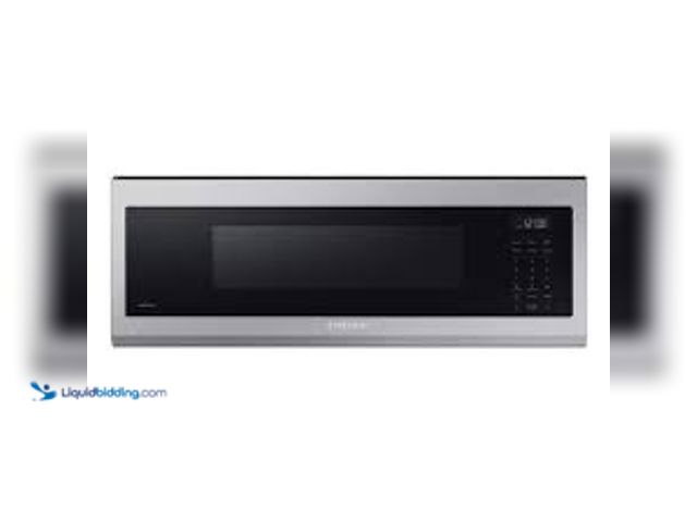 Lot 49-5448650 - Samsung 1.1 cu. ft. 1100 W Fingerprint Resistant Stainless Steel Smart SLIM Over-the-Range Microwave...