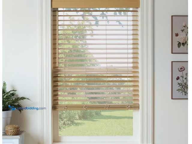 Lot 49-1571124 - Bali 2 in Cordless Faux Wood Blinds, Model # 205177030, Slightly Used  Ref#HDPA0116