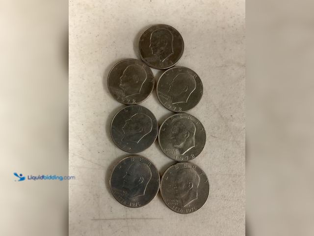 Lot 49-1505656 - LOT OF 7 “IKE” EISENHOWER LARGE ONE DOLLAR COINS INCLUDING 1971, 1972, AND 1976 #COINS1211