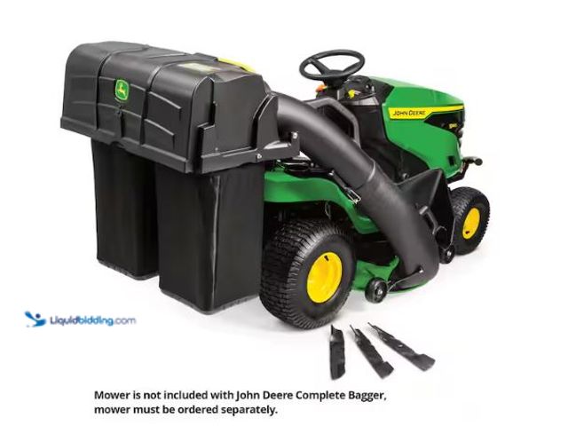 Lot 49-1601472 - John Deere 48 in. Twin Bagger for 100 Series Tractors Model # BUC10286, MSRP:$529.00 Unused  Ref#ASB...
