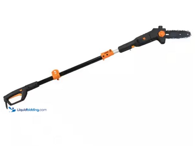 Lot 49-2006107 - WEN 6-Amp 8 in. Electric Telescoping Pole Saw, Model # 4019, Slightly used, Has attachments, Powers ...