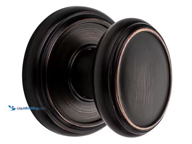 Lot 49-3472148 - Baldwin Prestige Carnaby Venetian Bronze Hall/Closet Door Knob Model # 352CYK RDB 11P CP, Unused  Re...