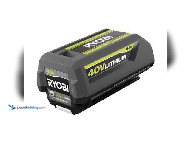 Lot 49-5559248 - RYOBI 40V Lithium-Ion 4.0 Ah Battery. Model # OP4040A1. unused