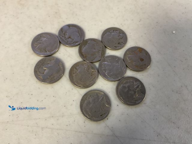 Lot 49-5467314 - LOT OF 10 VINTAGE BUFFALO NICKELS VARIOUS YEARS