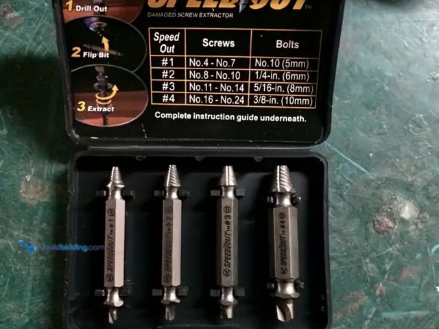 Lot 49-1820375 - New 6pcs Damaged Screw Extractor Speed Drill Bit Extractor Drill Set - Easily Remove Broken Stripped...