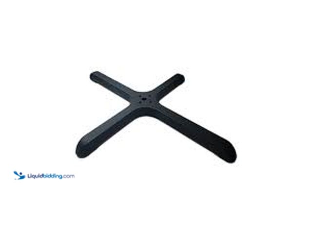 Lot 49-5458970 - Textured Cast Iron Black Table Base 24" Across 3". Model: 847254010733. Unused