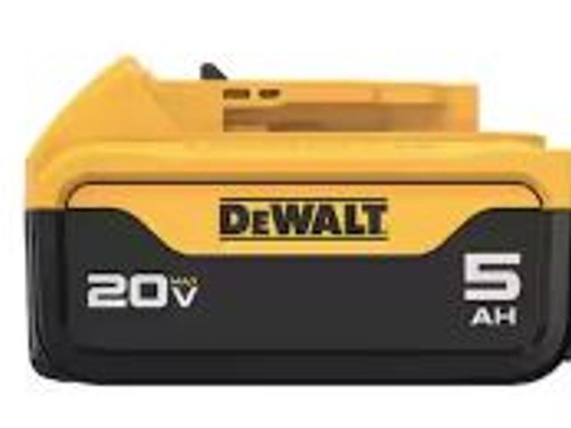 Lot 49-5436270 - DEWALT 20V MAX Premium Lithium-Ion 5.0Ah Battery. Model # DCB205-6. Used. Powers on.
