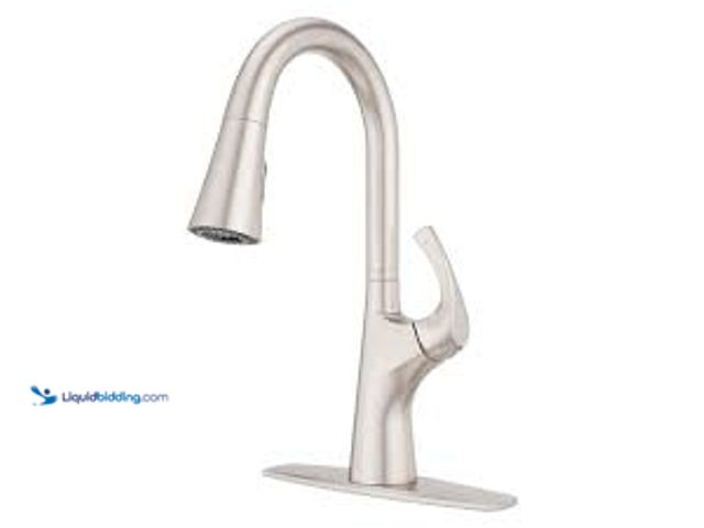 Lot 49-5483371 - Pfister Talega Pull-Down Kitchen Faucet Spot Defense Stainless Steel. Model # F-529-7TEGS. Unused