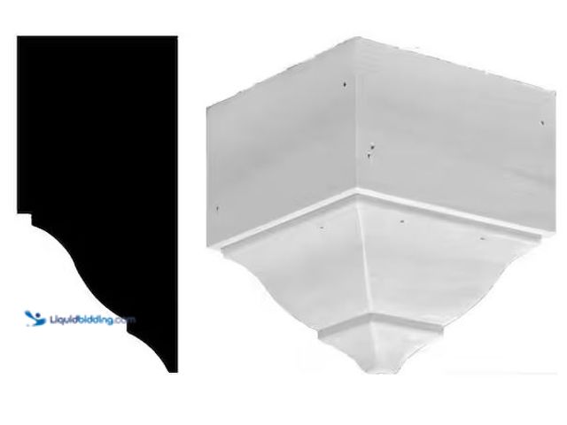 Lot 49-3536731 - HOUSE OF FARA
7-1/4 in. x 7-1/4 in. x 7-1/2 in. Wood Outside Corner Crown Moulding 
Internet # 202...