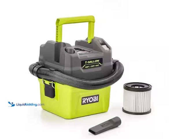 Lot 49-1548737 - RYOBI ONE+ 18V Cordless 1 Gal. Wet/Dry Vacuum (Tool Only) Model # PCL733B, Slightly Used  Ref#HDPA11...