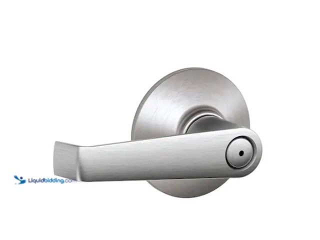Lot 49-1567840 - Lot of (2) Schlage Elan Satin Chrome Privacy Light Commercial Bed/Bath Door Handle, Model # F40 ELA ...