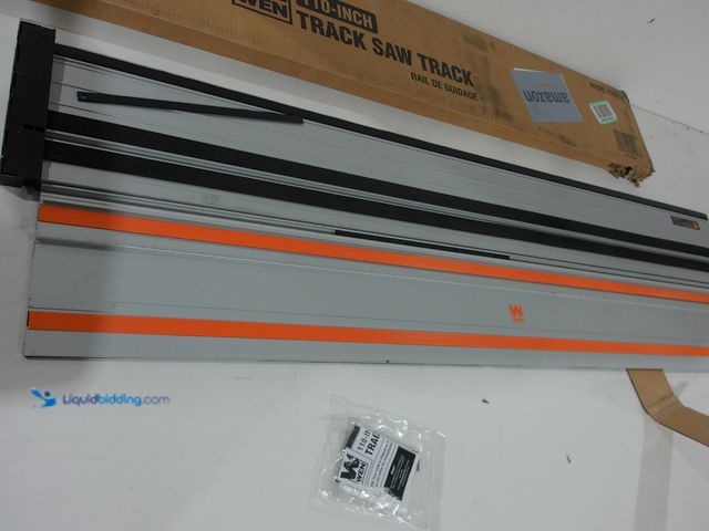 Lot 49-2006049 - WEN 110 in. Track Saw Track Guide Rail and Adapters, Model # CT9110, Slightly used, Has attachments,...
