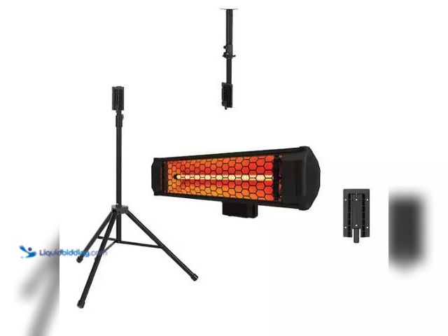 Lot 49-1577309 - HEAT STORM Tradesman 1500-Watt Electric Indoor/Outdoor Quartz Infrared Portable Space Heater w/Tripo...