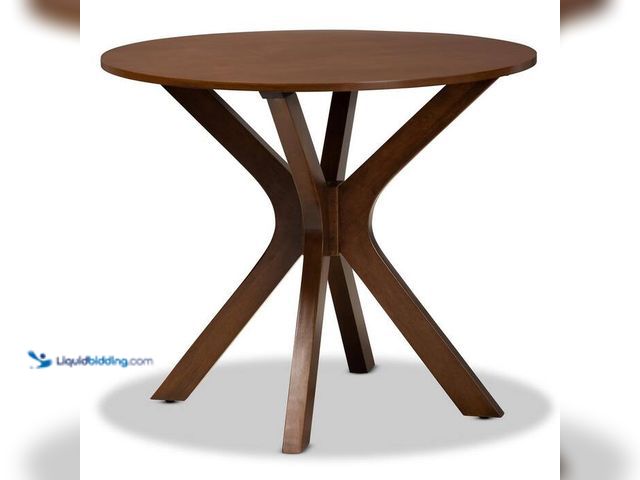 Lot 49-2000765 - Baxton Studio Kenji Walnut Dining Table, Model # 168-10891-HD, unused, has attachments.   Ref#hd0629