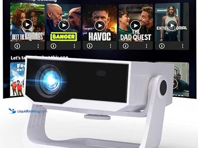 Lot 49-3482623 - Projector with WiFi and Bluetooth, 1000+ Apps Installed, Electronic Focus & Auto Keystone, Zoom, Nat...