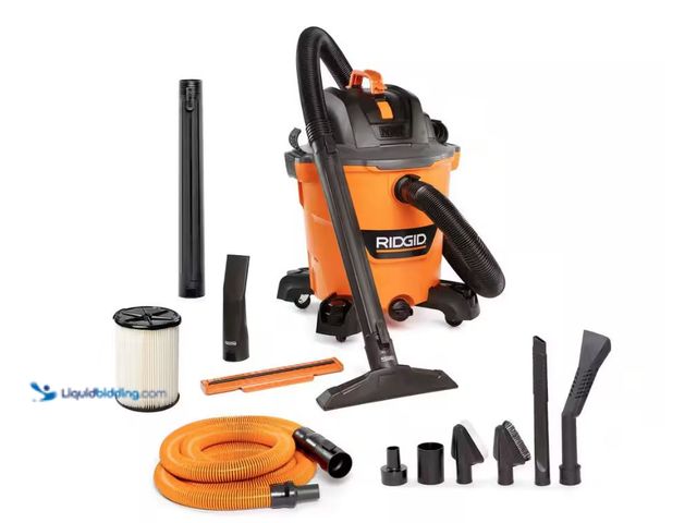 Lot 49-2020698 - RIDGID 12 Gal. 5.0 Peak HP NXT Shop Vacuum HD1200 Wet Dry Vac with Filter, Hose, Wands, Accessories ...