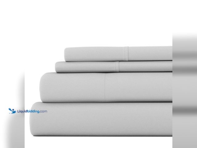 Lot 49-5435691 - Becky Cameron
4-Piece Light Gray Solid Microfiber Queen Sheet Set Unused